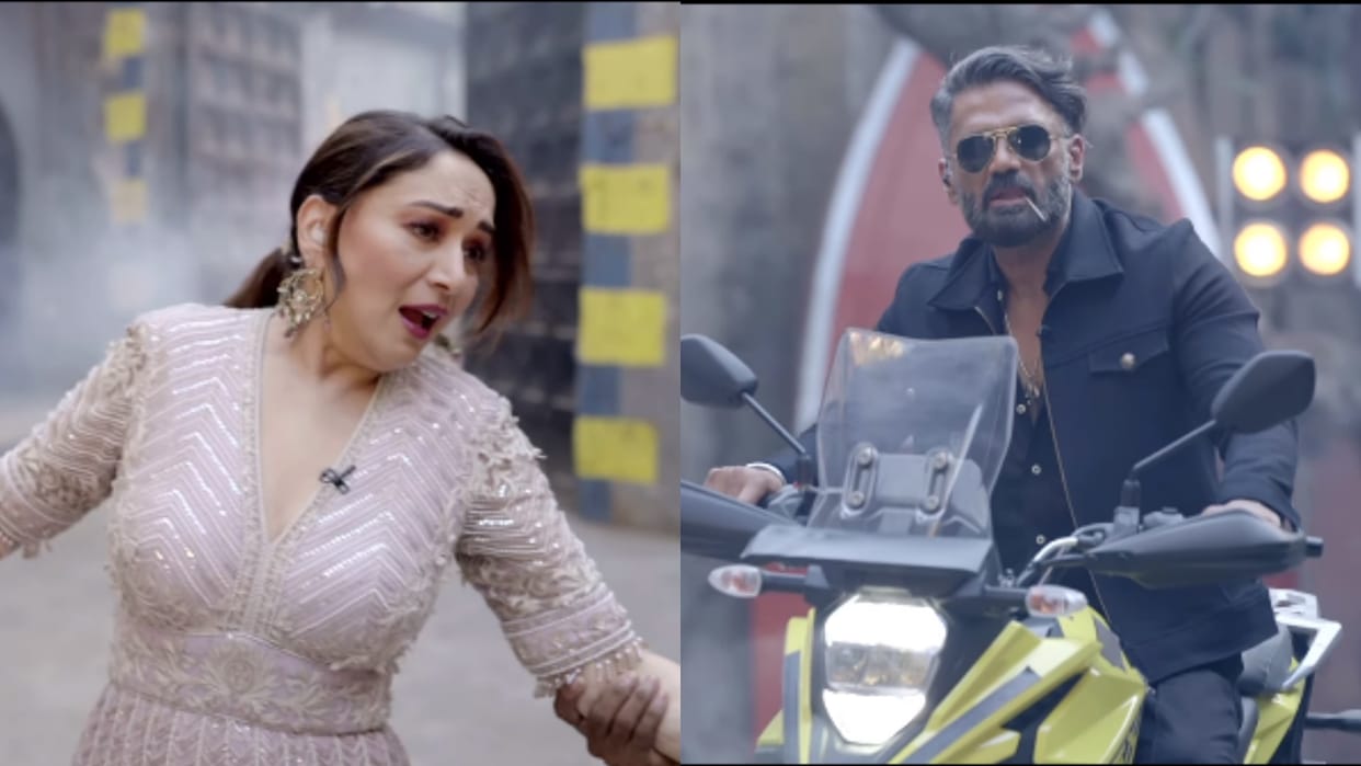 Suniel Shetty action avatar for Madhuri Dixit New Promo Video Dance Deewane 4 Deets Inside