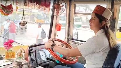 Hamirpur's Nancy ran a private bus full of passengers on the road