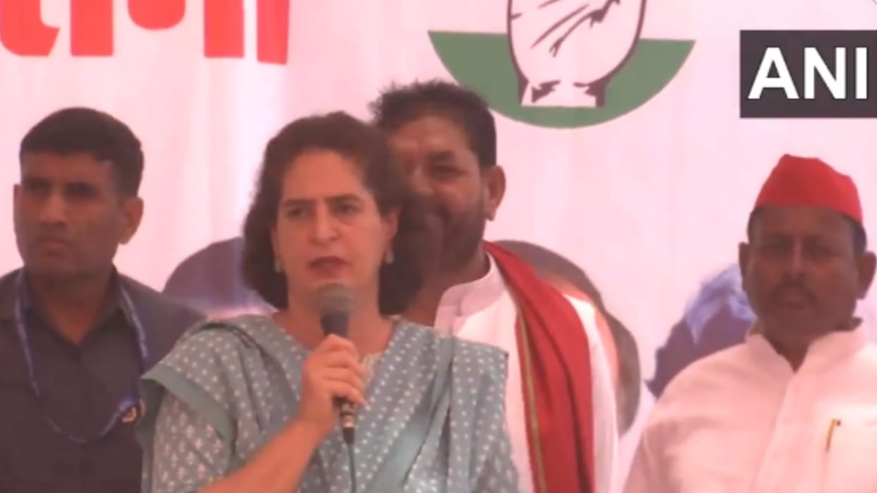 Priyanka Gandhi Vadra addresses a public meeting and says, 5 kg ration is not going to make the future.
