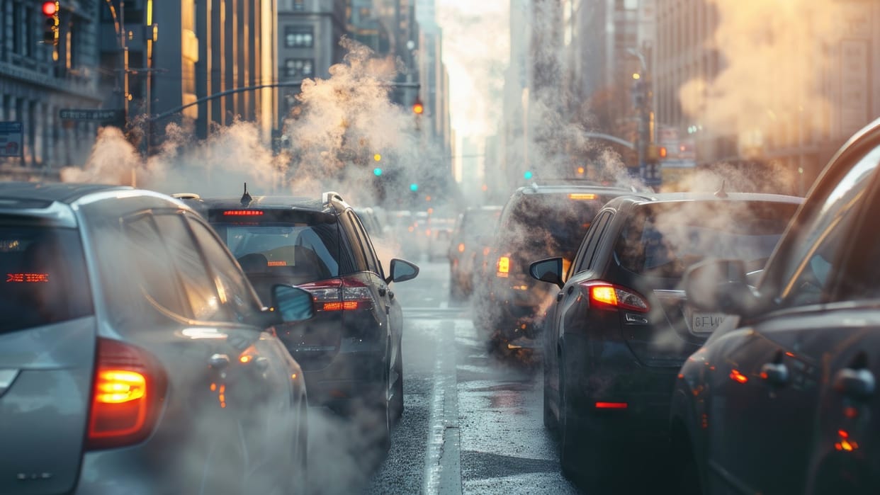 Carbon dioxide is increasing in atmosphere due to motor vehicles
