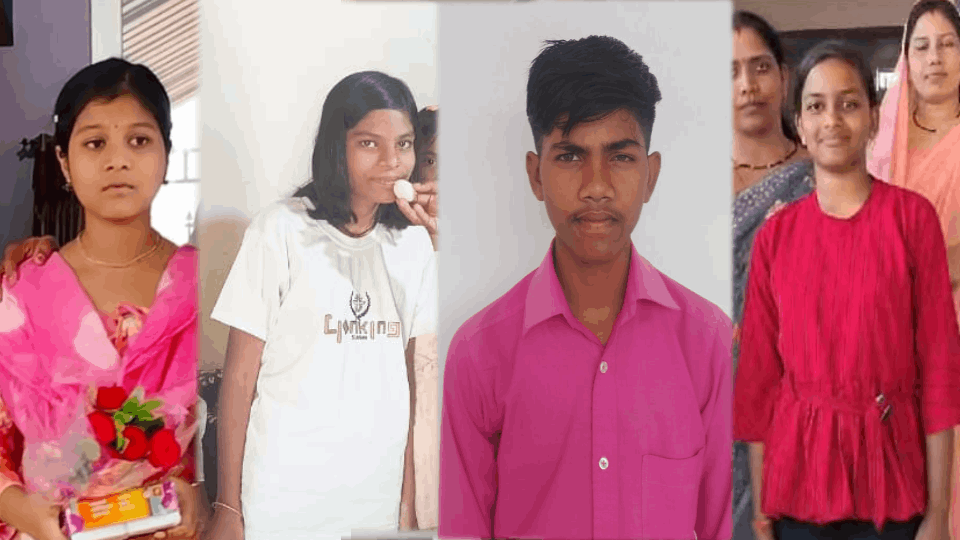 तीन छात्राएं और एक छात्र ने राज्य स्तर पर टॉप 10 में बनाई जगह