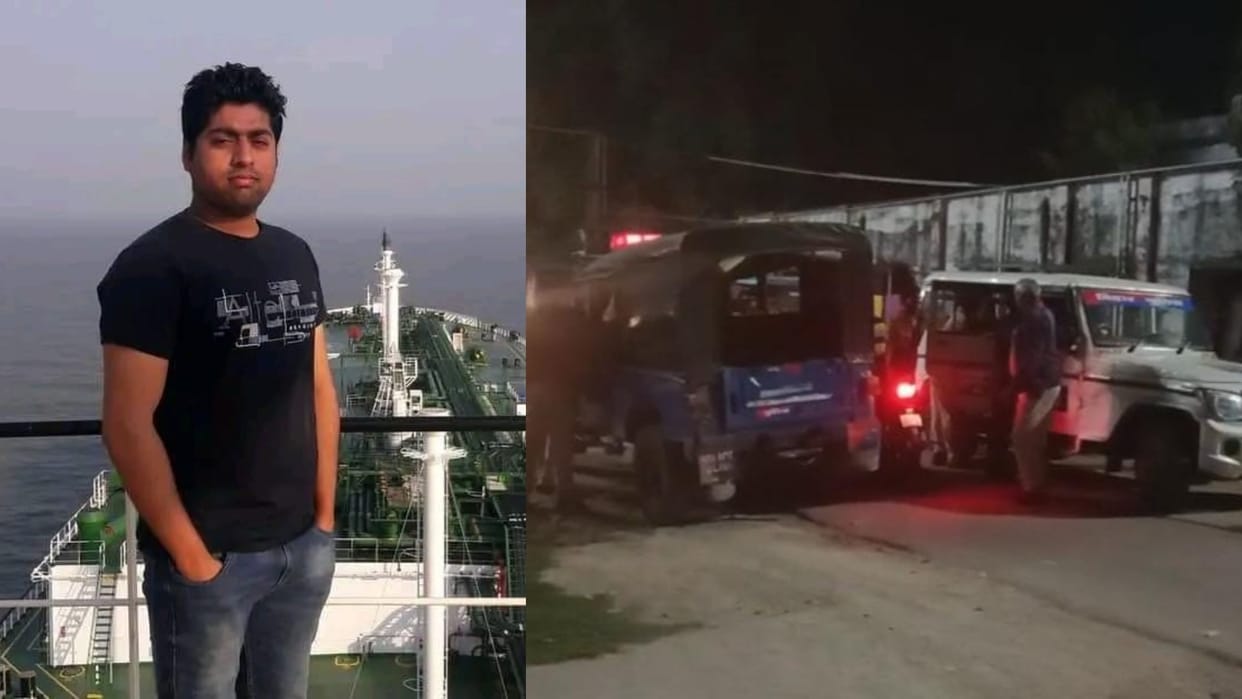 Bihar News : Merchant Navy soldier and his maternal Nephe died in a road accident in Muzaffarpur, bihar police