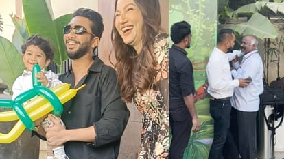 Gauahar Khan Son Birthday Bash BMC Destroys Decor Heated Argument Erupts Between Official