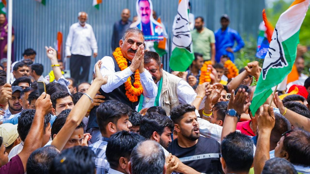 Cm Sukhu In The Rally After The Nomination Of Congress Candidate Satpal ...