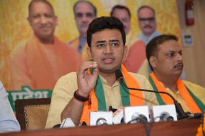 Lucknow: '2024 में भाजपा 2019 से भी बड़ी सफलता प्राप्त करेगी...', भाजपा युमो के राष्ट्रीय अध्यक्ष का दावा BJP Yuva Morcha press conference in Lucknow.