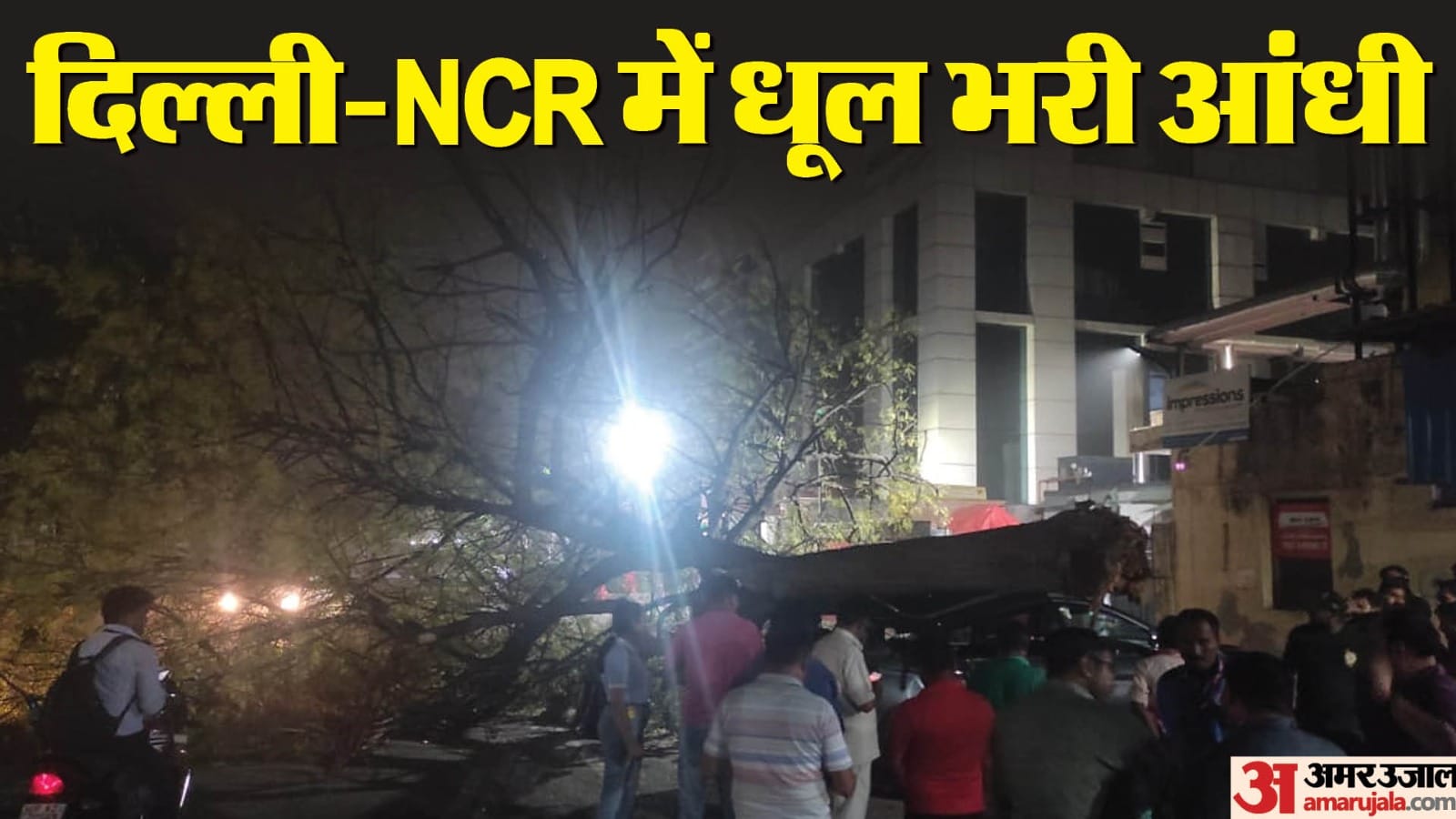 Delhi-NCR Weather Update Today: Heavy Dust Storm in Noida Delhi, Cars Damaged, Trees Uprooted