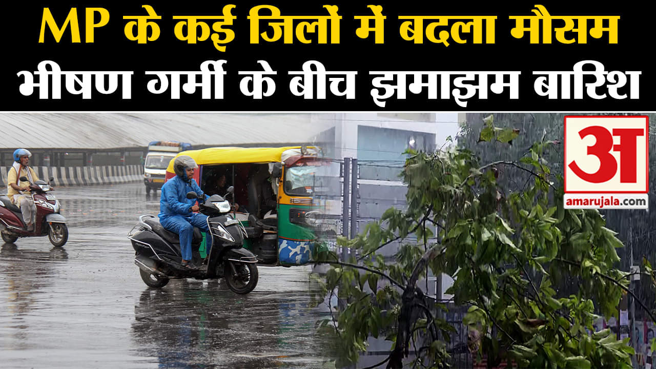 Weather Of MP: MP के कई जिलों में बदला मौसम भीषण गर्मी के बीच झमाझम बारिश