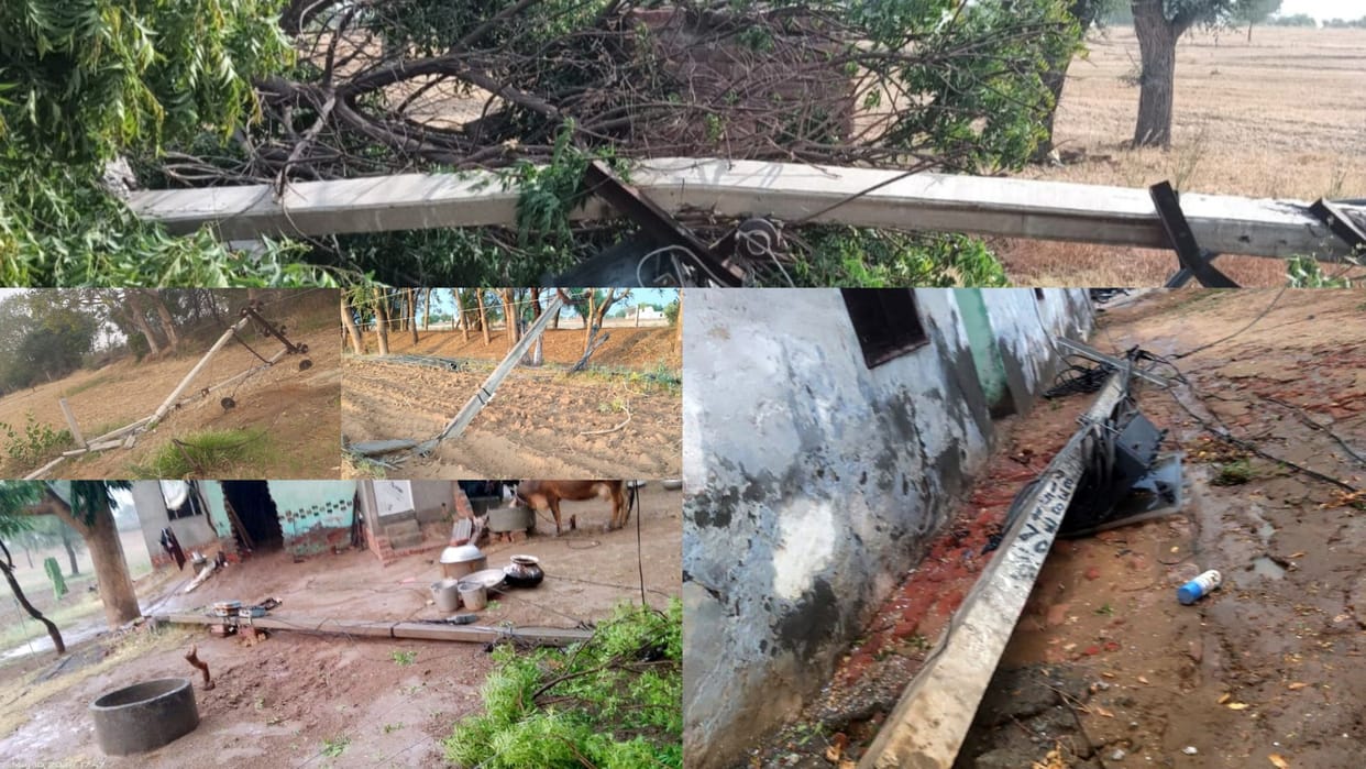 Haryana: Devastation due to storm and rain, three died including an eight-year-old child