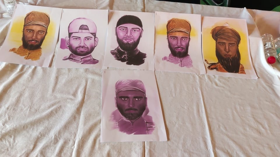 Basantgarh encounter Sketches of six terrorists released helpers arrested
