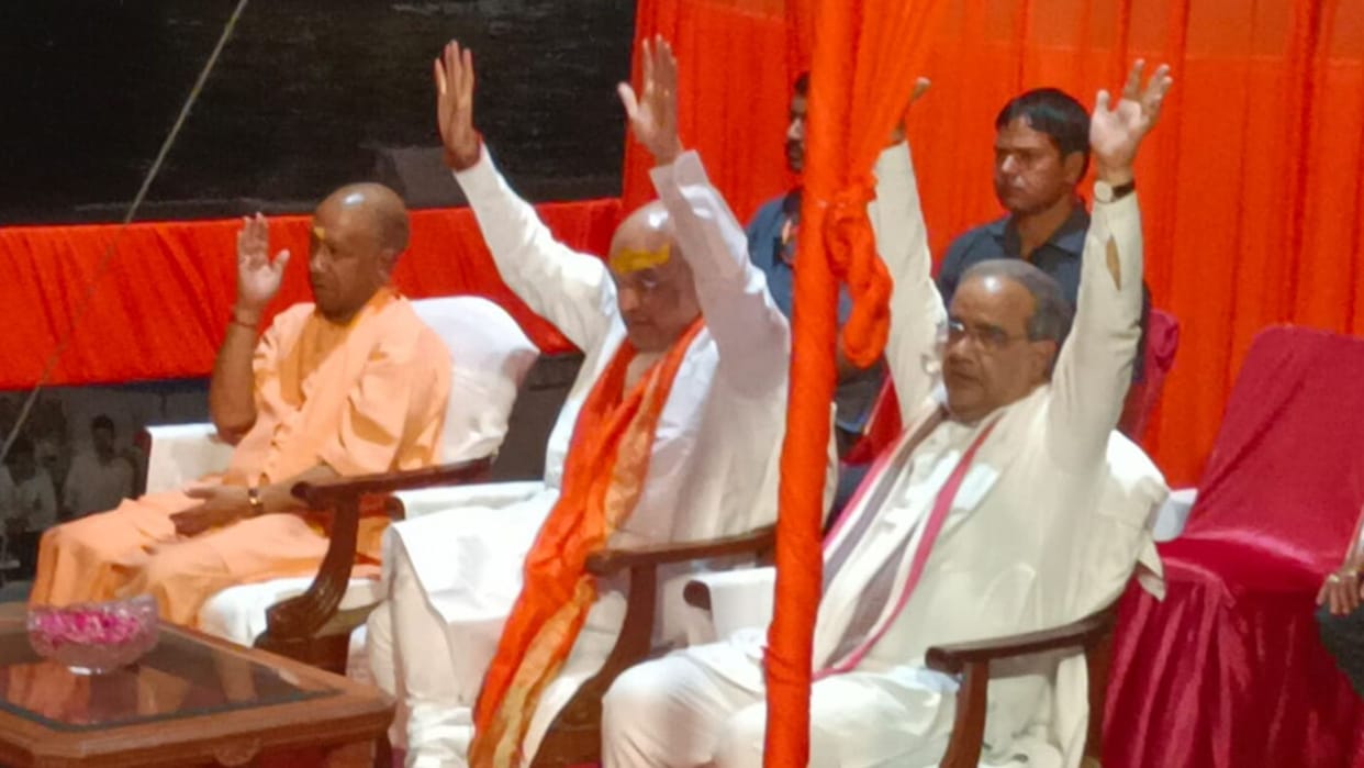 Lok Sabha Election Narendra Modi Road Show in Varanasi Amit Shah yogi adityanath meeting