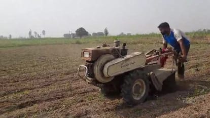 Farmers are now using power trillers instead of bulls to plow their fields in Muzaffarnagar