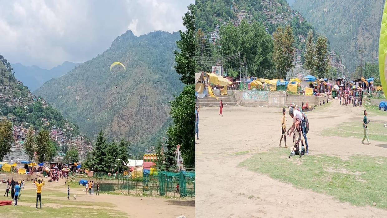 Adventure activities gained momentum in the tourist season, tourists enjoyed paragliding in Pej