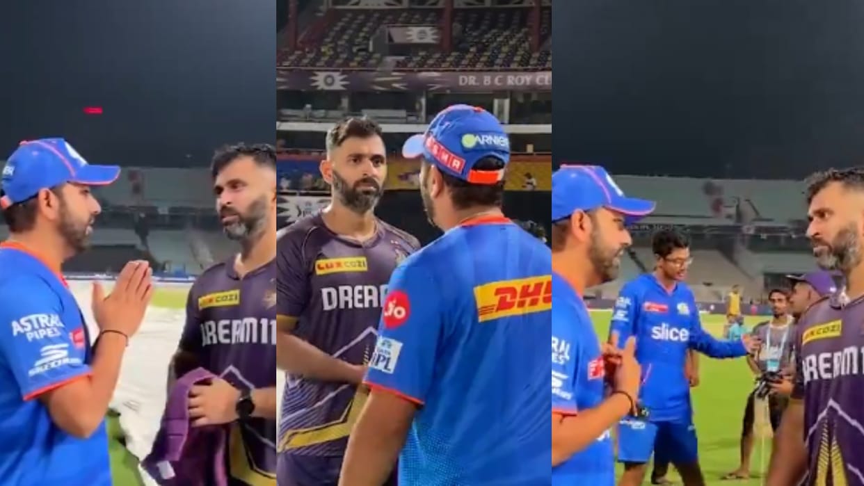 IPL 2024 MI Batter Rohit Sharma Abhishek Nayar Viral Video Ahead of KKR Vs MI Today IPL Match