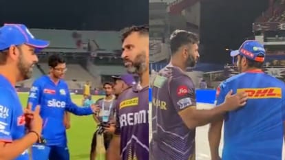IPL 2024 MI Batter Rohit Sharma Abhishek Nayar Viral Video Ahead of KKR Vs MI Today IPL Match