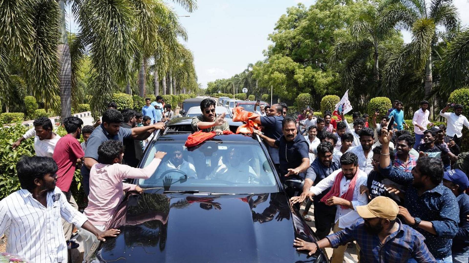 Ram Charan Campaigning For Uncle Jana Sena Party Chief Pawan Kalyan As ...