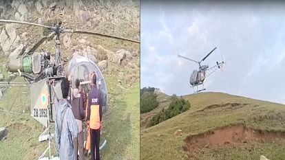 Two women tourists stranded in Churdhar were safely rescued by Cheetah helicopter of the Air Force.