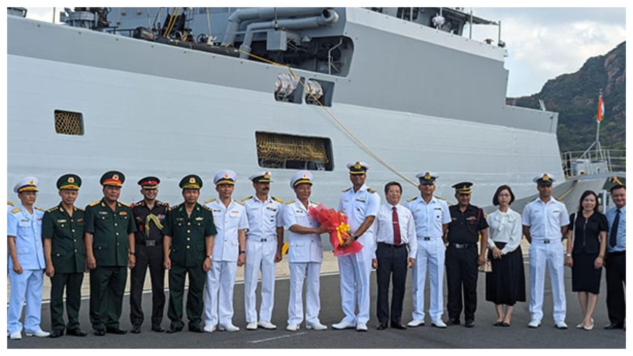 Indian Navy ship INS Kiltan reaches Cam Ranh Bay, Vietnam on sunday