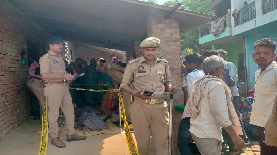 Old man brutally murdered by crushing him with a brick police reached the spot