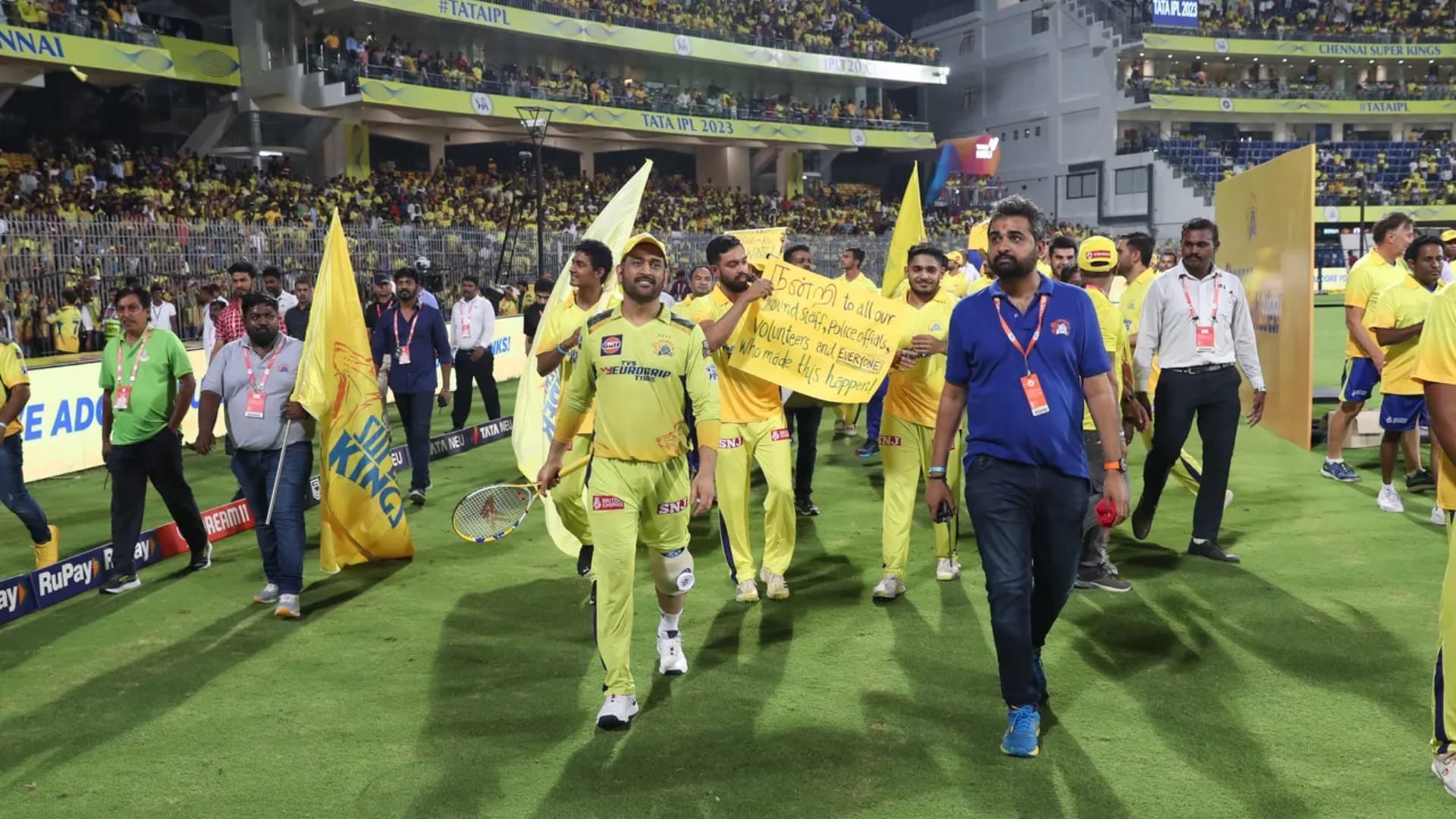 MS Dhoni Lap of Honour, Meets Raina, CSK Players gets medals; Dhoni retiring from IPL? Know details IPL 2024