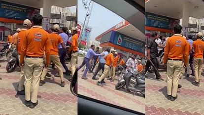 Petrol Pump Personnel Beat Up Man In Greater Noida – Amar Ujala Hindi News Live