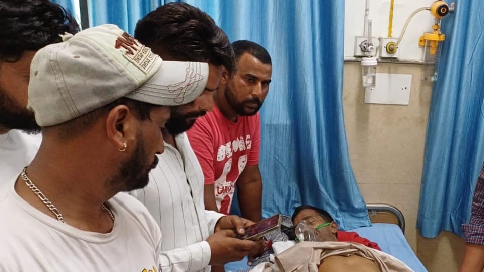 jammu rspura news : person movement seen during funeral pyre taken to hospital
