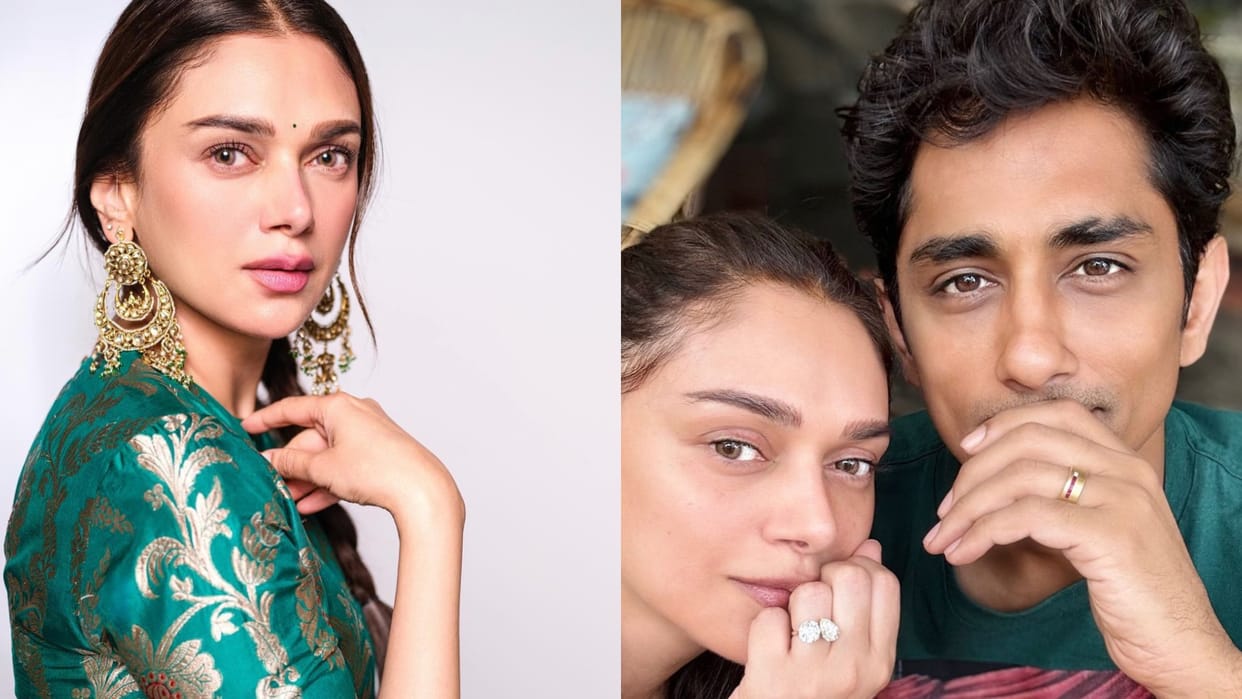Aditi Rao Hydari talks about fiance Siddharth says he was so overwhelmed that he couldnt speak he loved the