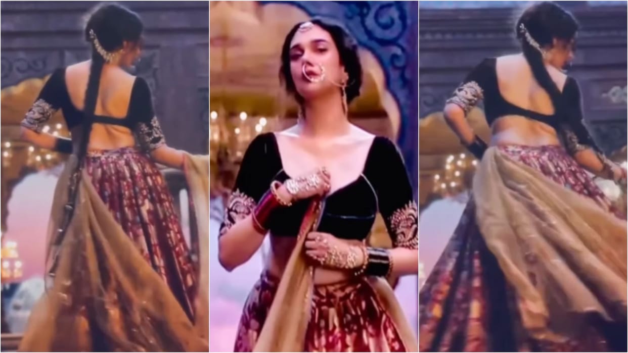 Aditi Rao Hydari Swan Walk in sanjay leela bhansali Series Heeramandi Copied From Madhubala in mughal e azam