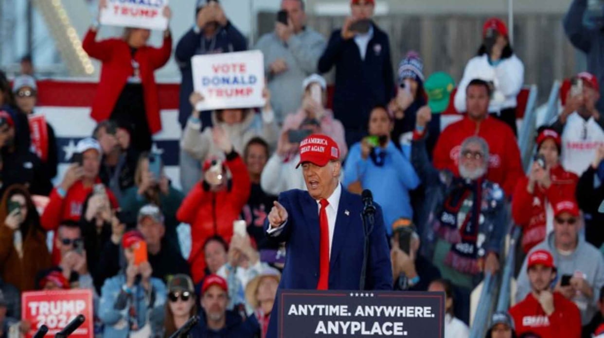 Donald Trump on college protests, said Joe Biden surrendering US campuses to anarchists, jihadist freaks