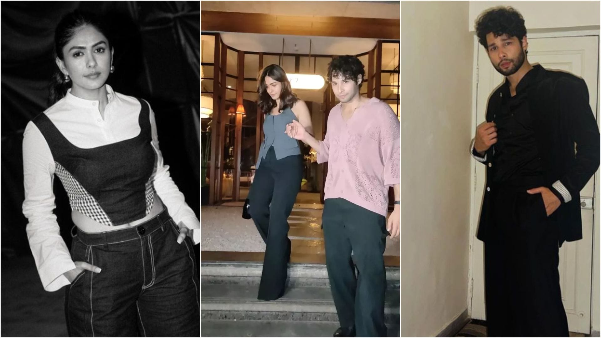 Siddhant Chaturvedi and Mrunal Thakur spotted together At Dinner Date Fans Speculated affair of both stars