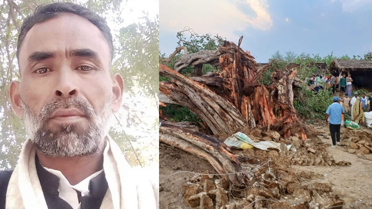 Former Pradhan died after crushed by Peepal tree falling due to storm in Ghazipur six people injured