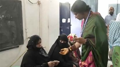 Hyderabad: BJP Madhavi Latha courts controversy, asks Muslim women to prove identity inside voting booth