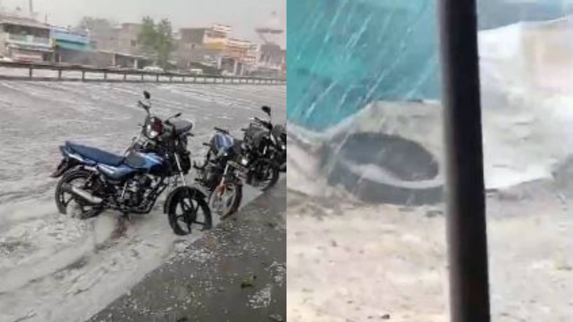 Dhar News Badra rained heavily during voting rain accompanied by strong storm see pictures