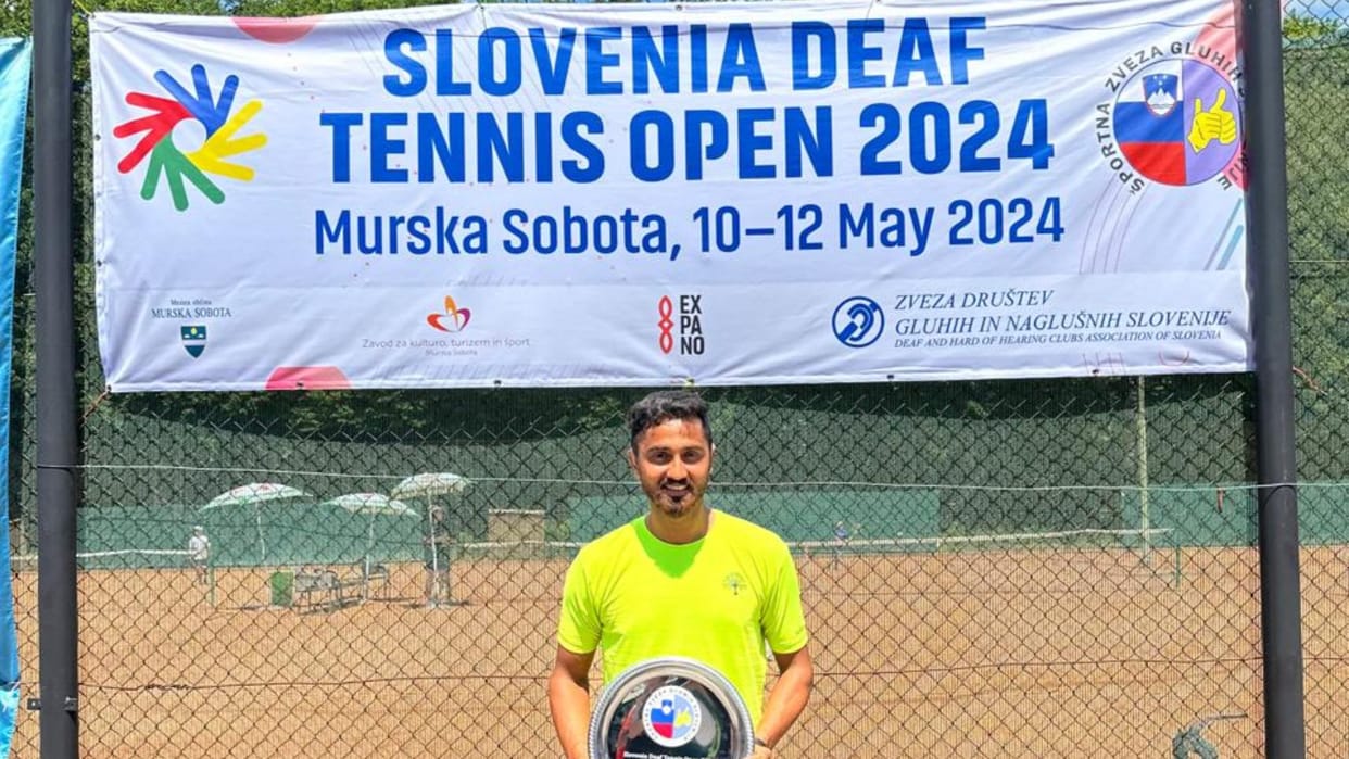 Prithvi Sekhar won the title in Slovenia Deaf Tennis Open