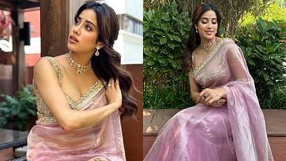 Pink Saree Collection inspired by actress kriti sanon to ananya panday