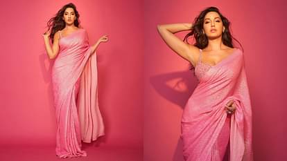 Pink Saree Collection inspired by actress kriti sanon to ananya panday