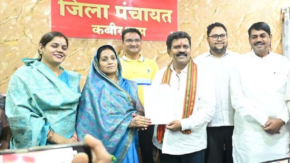 Deputy CM Sharma resigned was a member from District Panchayat area number 9 in Kabirdham