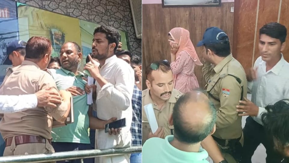 Roorkee News Love couple caught in BJP leader hotel Bhim Army workers arrived, huge uproar