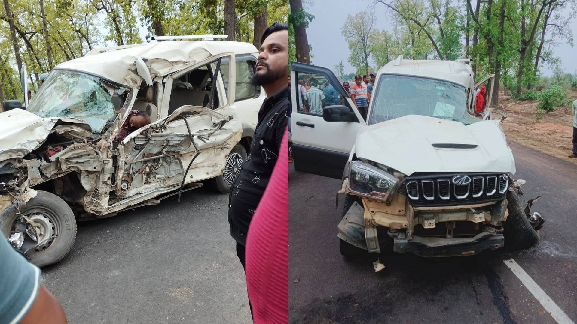 Shahdol Road Accident Vehicle Collides With Tree Teacher And His Wife ...