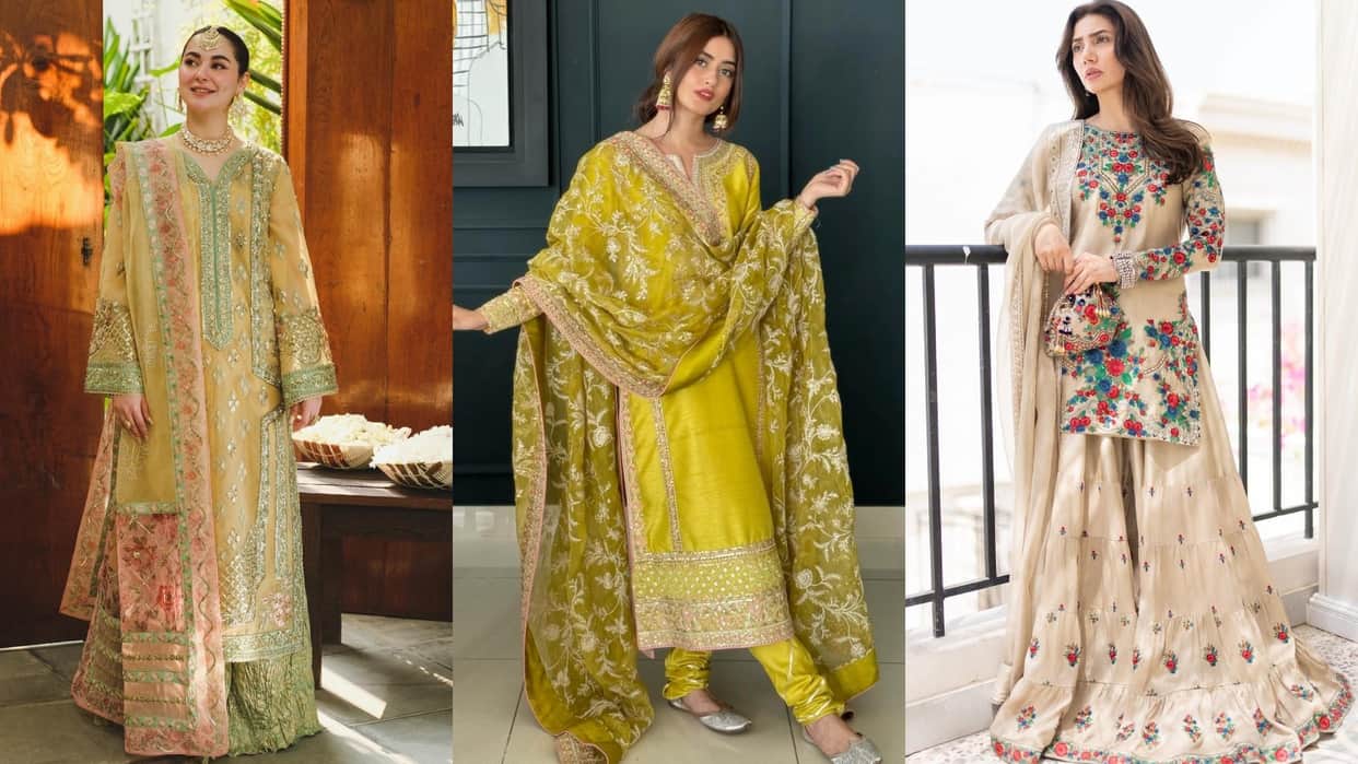 Latest Pakistani Suit Design inspired by Pakistani actress Mahira Khan Hania Amir
