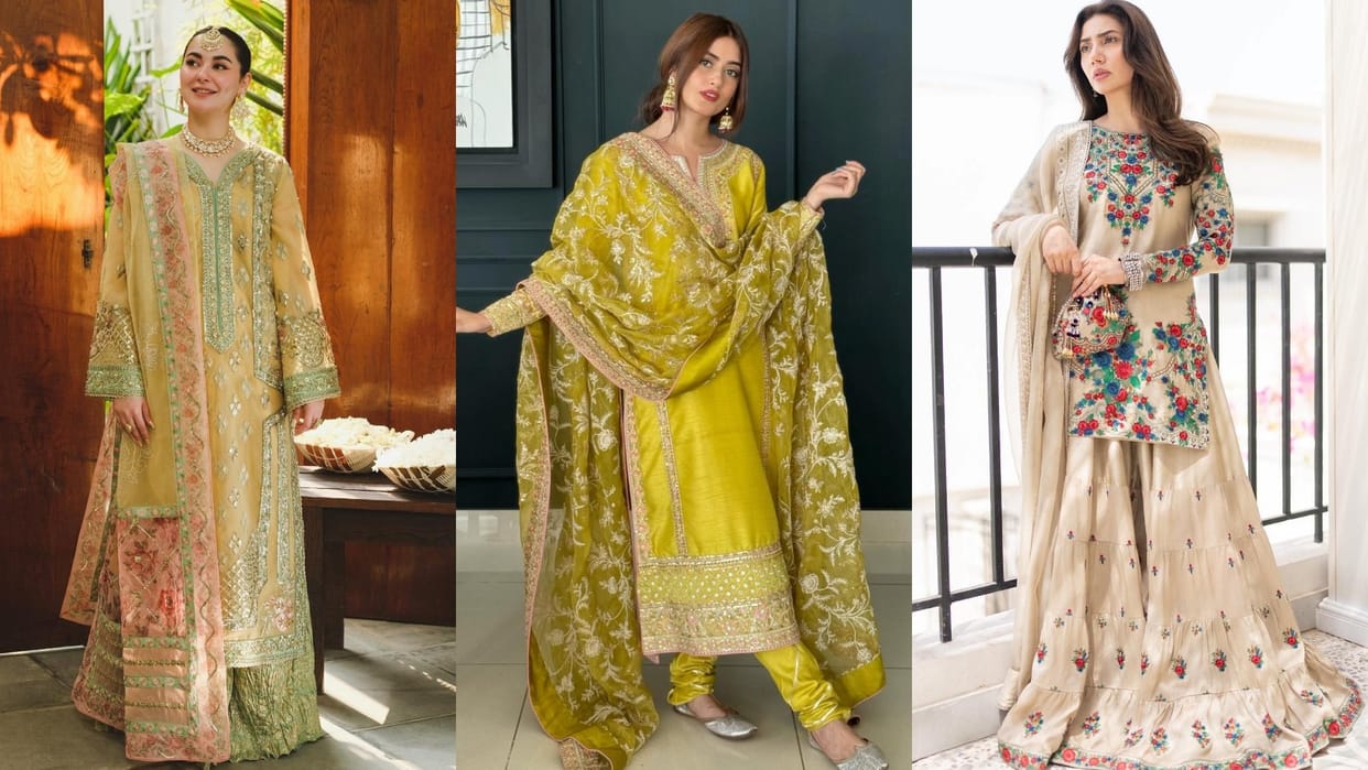 Latest Pakistani Suit Design inspired by Pakistani actress Mahira Khan Hania Amir