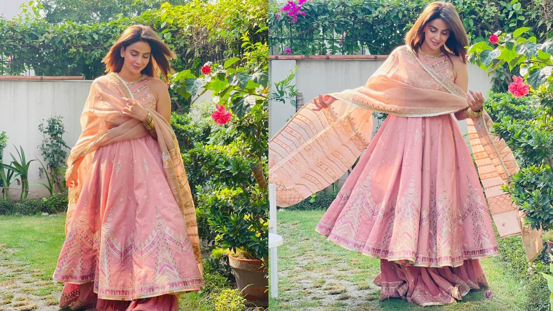 Latest Pakistani Suit Design inspired by Pakistani actress Mahira Khan Hania Amir