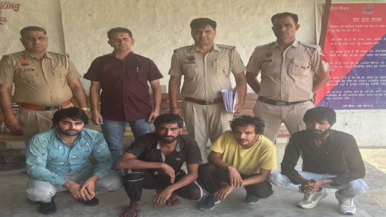 Four accused arrested for firing at car riding youth in Jhajjar