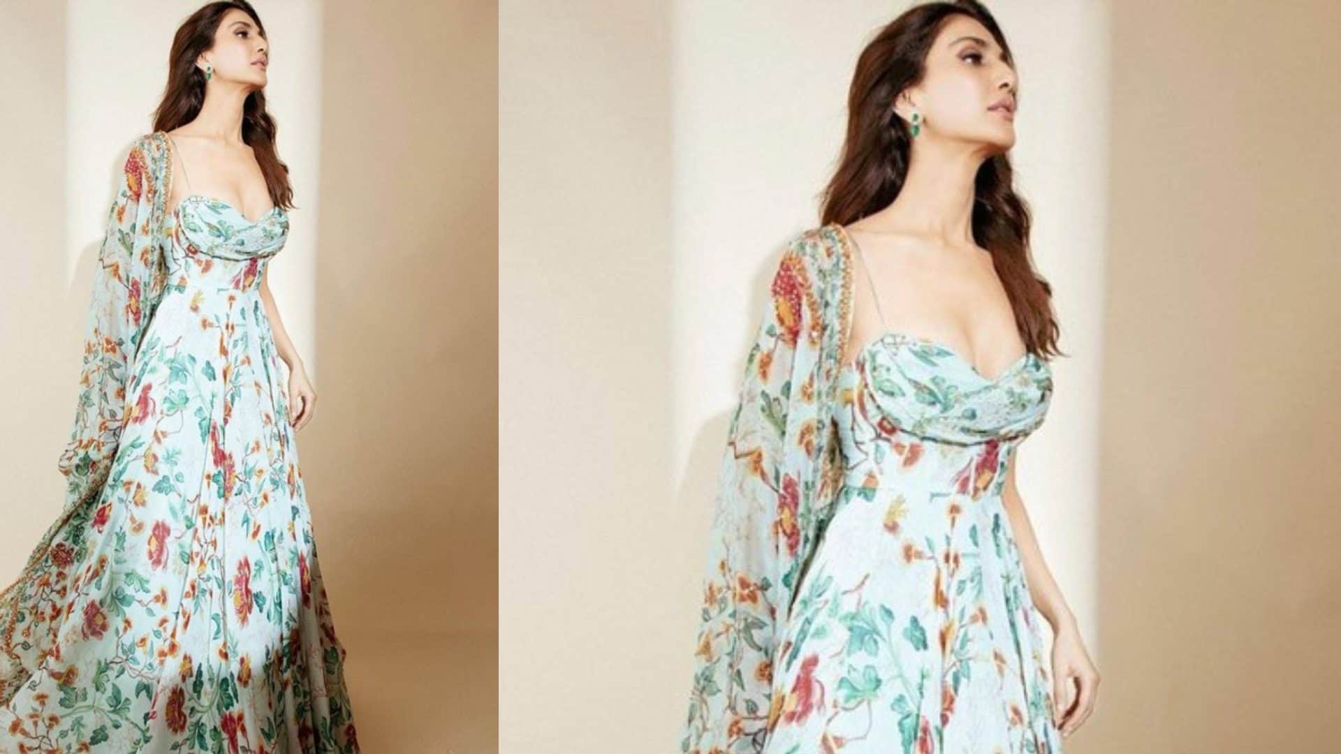 latest Floral Anarkali Suit inspired by actress