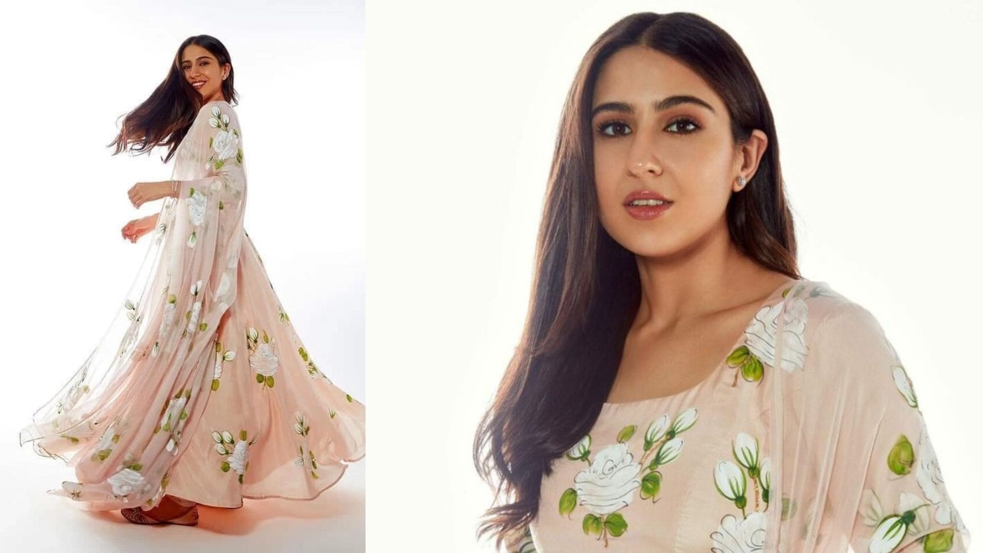 latest Floral Anarkali Suit inspired by actress
