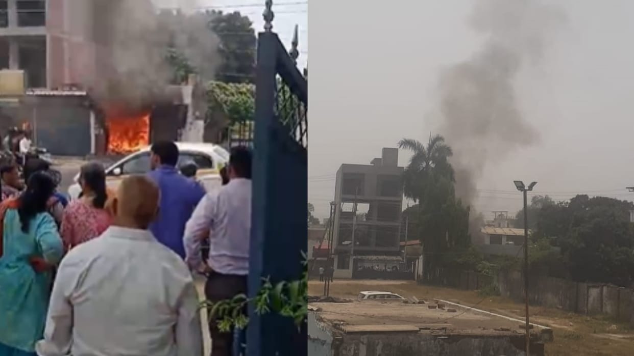 fire in PNB ATM short circuit near Dharampur Dehradun Uttarakhand news in hindi