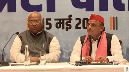 UP: कांग्रेस अध्यक्ष खरगे बोले- चार चरणों के बाद इंडिया गठबंधन मजबूत स्थिति में, मोदी की विदाई तय Loksabha Election 2024: India alliance joint press conference in Lucknow.