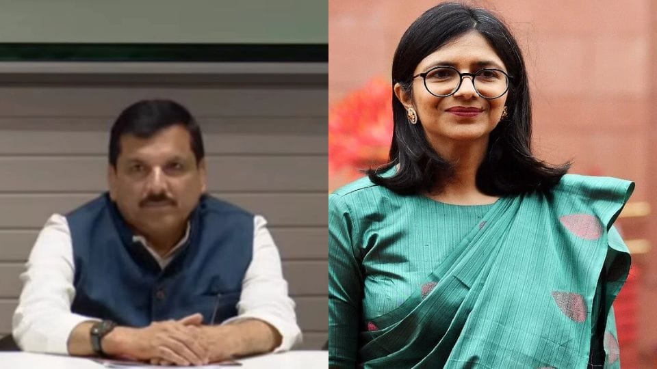 MP Sanjay Singh met Swati Maliwal at her residence in delhi
