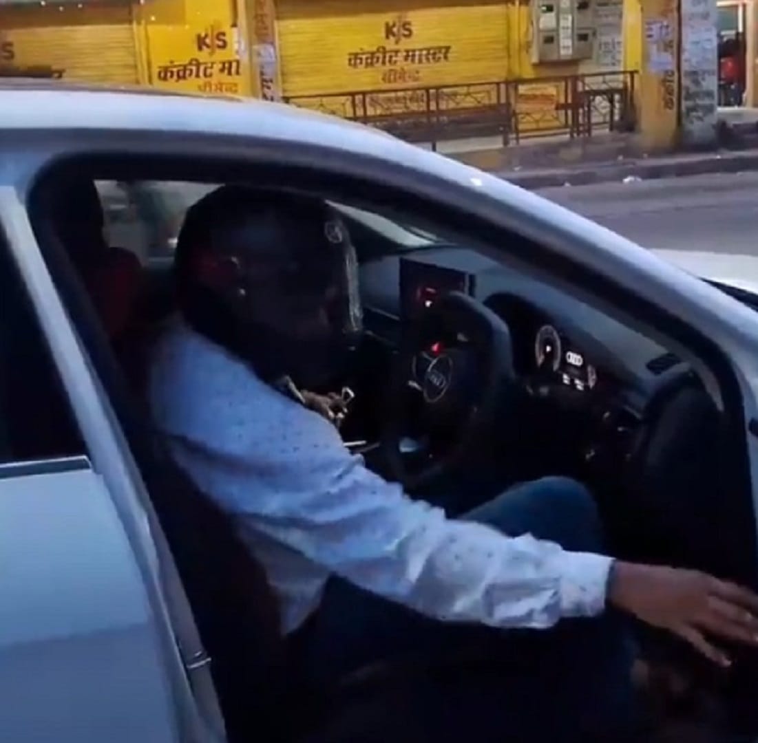 UP man puts on his helmet each time he drives his Audi car Know Why