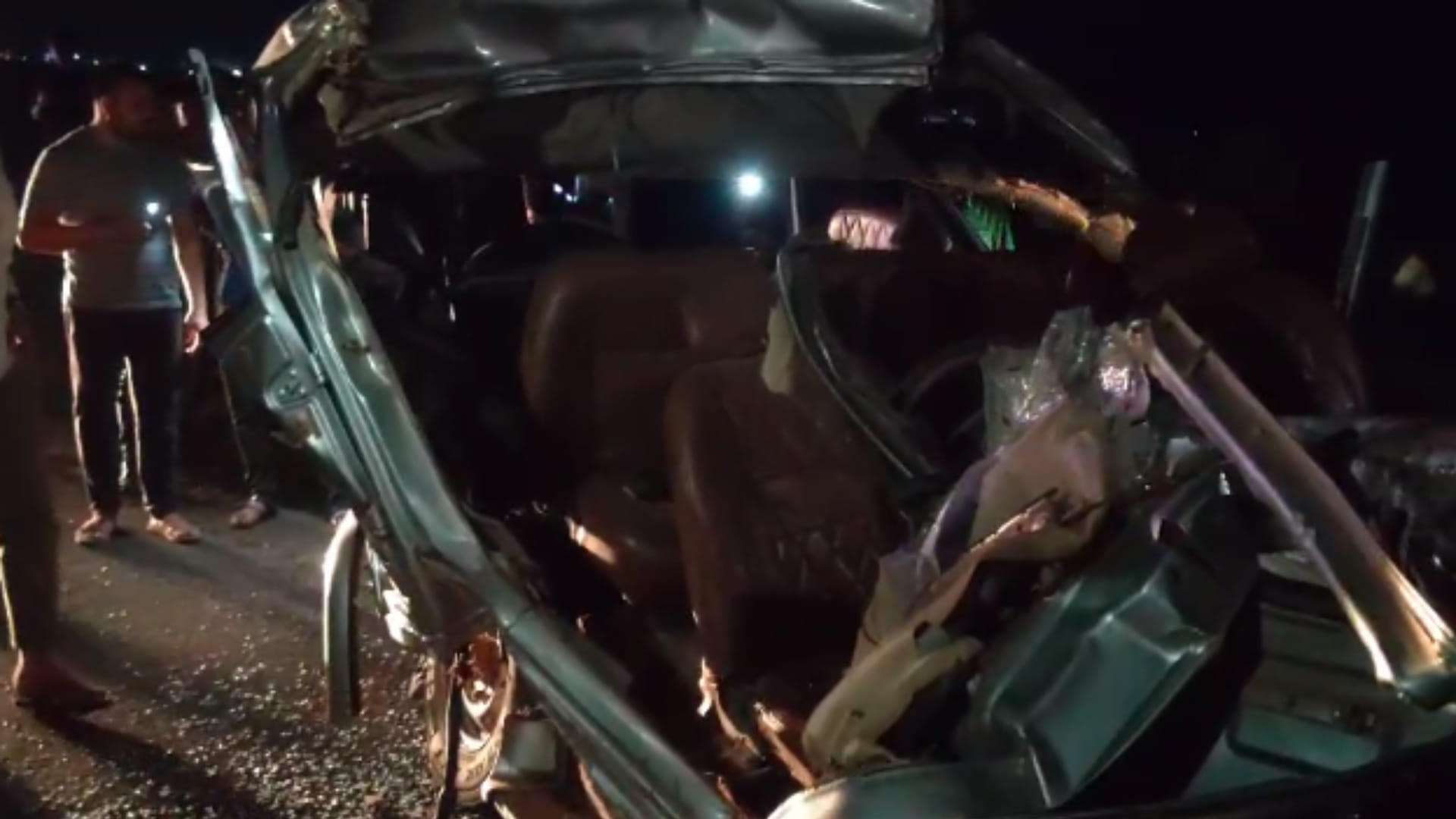 Accident in Indore: Car collided with a parked dumper, pictures surfaced showing gruesomeness of the accident.