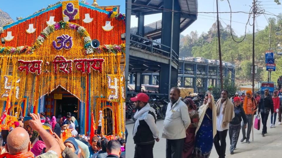 Chardham Yatra 2024 Three km long line of devotees from sitapur to Sonprayag to go  Kedarnath Dham